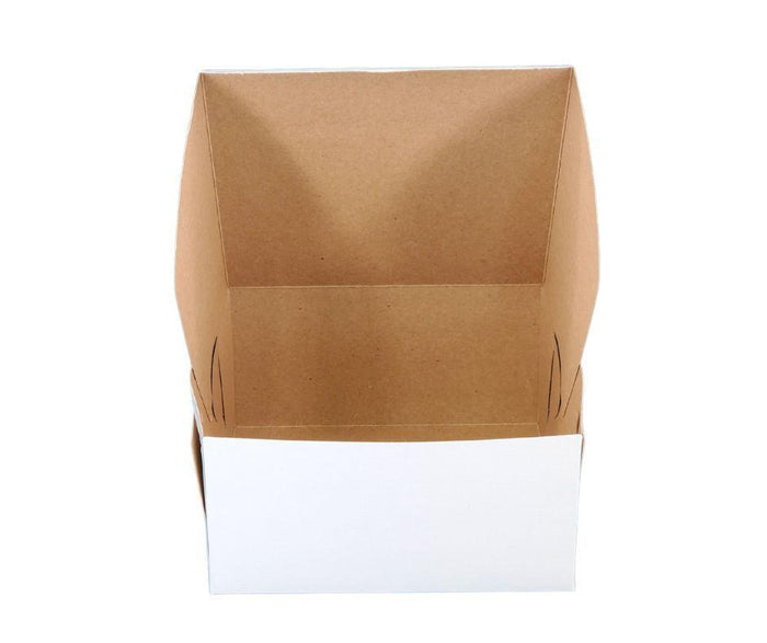 EB - White Cake Boxes - 7x7x3½