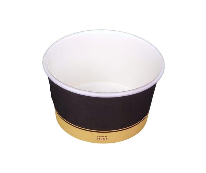 Morning Dew - 12oz Paper Soup Container - Ebony Print - 12SCE