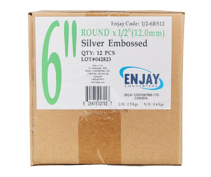 Enjay - Cake Board - Round - Silver - 6x1/2