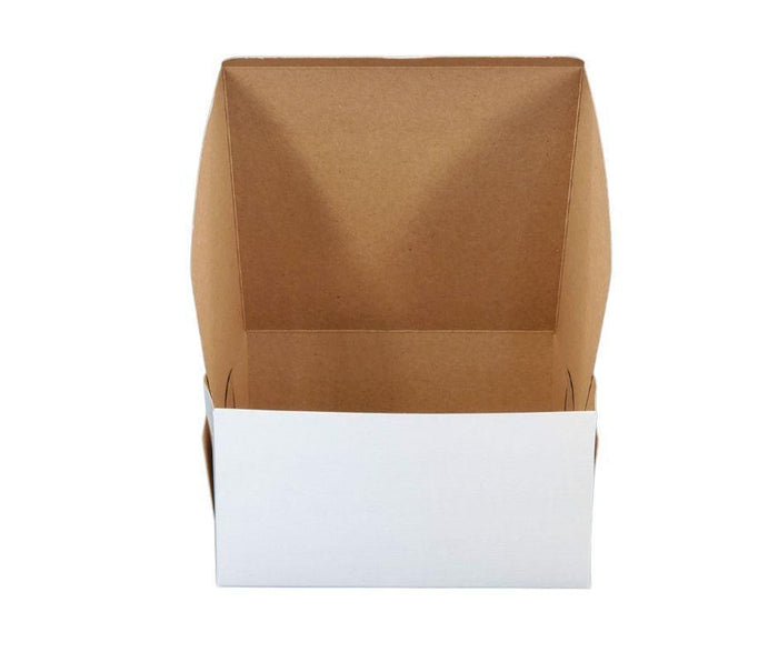 EB - White Cake Boxes - 7x7x3½