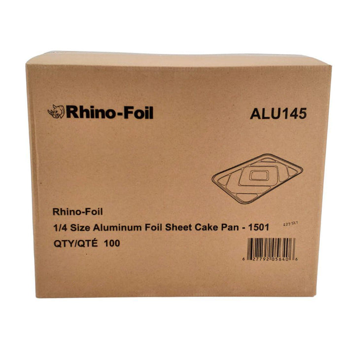 Rhino-Foil - 1/4 Size Aluminum Foil Sheet Cake Pan - 1501