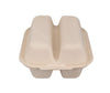 Eco-Craze - Taco - Bagasse Hinged Container - 2 COMPARTMENT