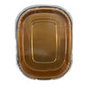 Rhino-Foil - Small (26oz) Black & Gold Foil Cont. w/ Clear Dome Lid