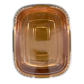 Rhino-Foil - Medium (53oz) Black & Gold Foil Cont. w/ Clear Dome Lid