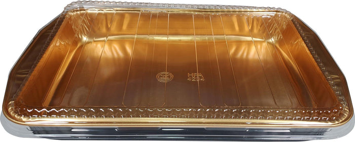 CLR - HFA - Rectangular Gourmet To Go With Lids - Black+Gold - Large - 4204-80-25WLDL