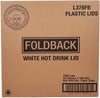 CLR - Amhil - Fold Back Lid for 8oz Hot Cup - White - L378FB
