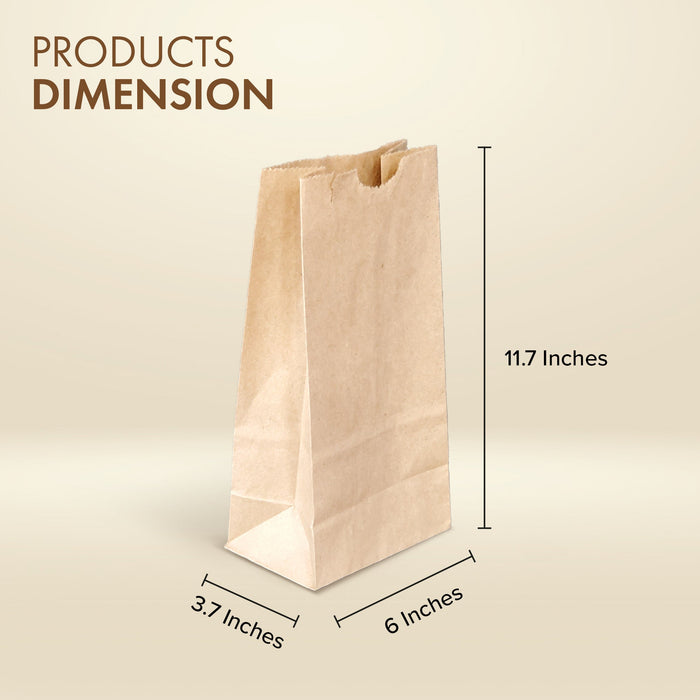 Paper Bags - Brown/Kraft - #6 - Made in Canada