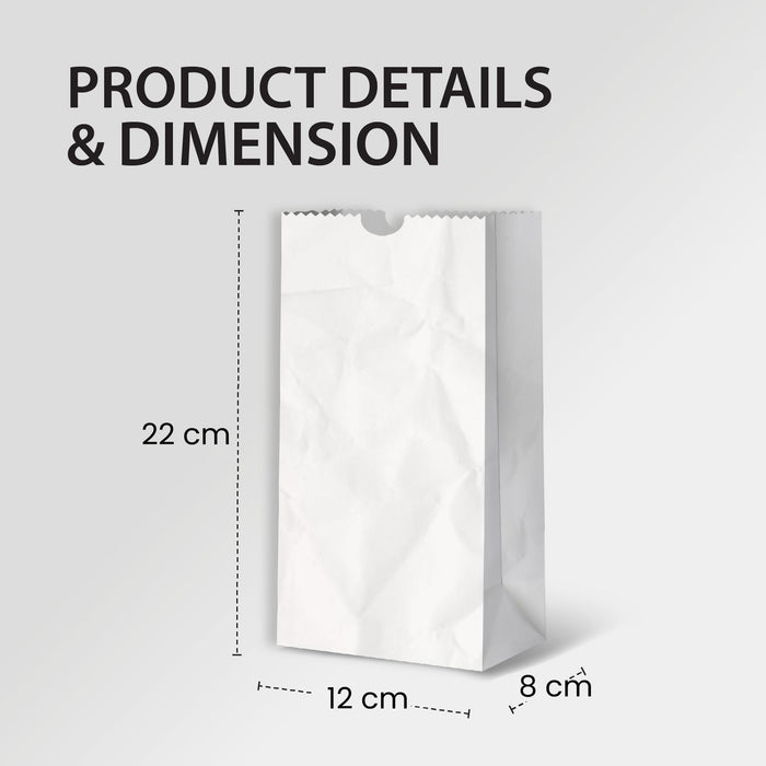 Paper Bags - White - #3 - Made in Canada