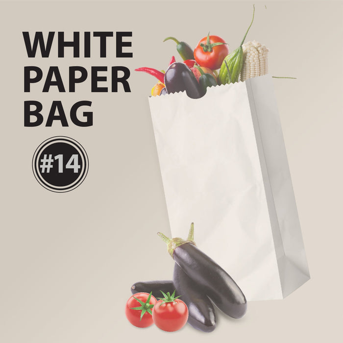Paper Bags - White - #14 - Made in Canada