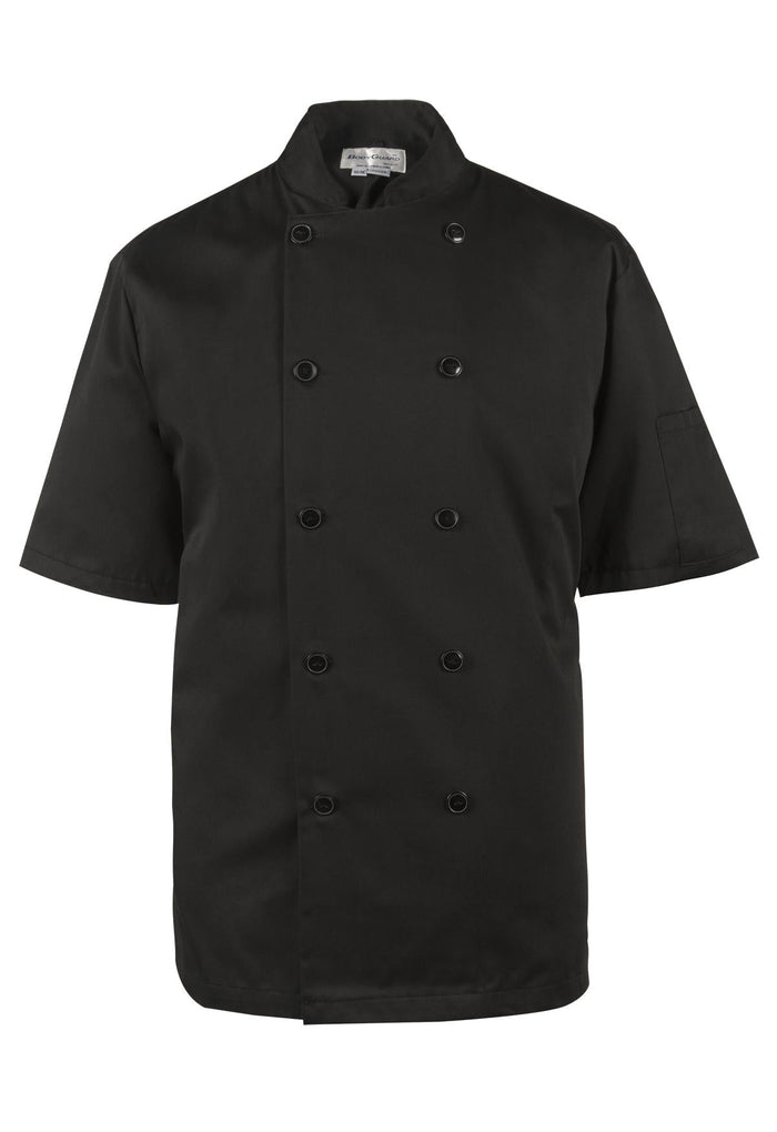 Spirito - Black Chef Jacket S/S Black - M - CI22139SS