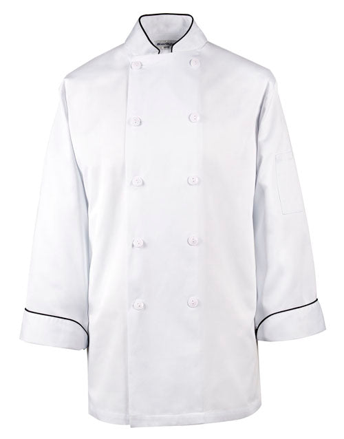 Chef Coat - White & Black - XXXL - w/Black Collar - 4457