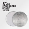CLR - Decora - Cake Board - Round - Silver - 8x1/4