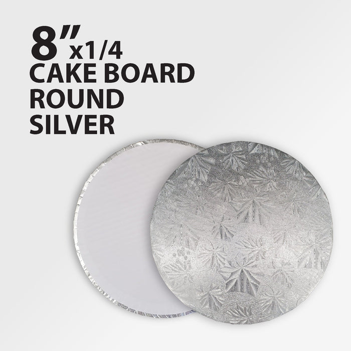 Decora - Cake Board - Round - Silver - 8x1/4
