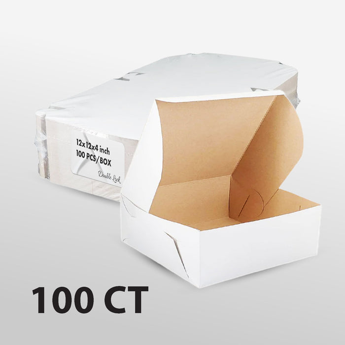 EB - White Cake Boxes - 12x12x4
