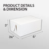EB - White Cake Boxes - 6x3¼ x 3