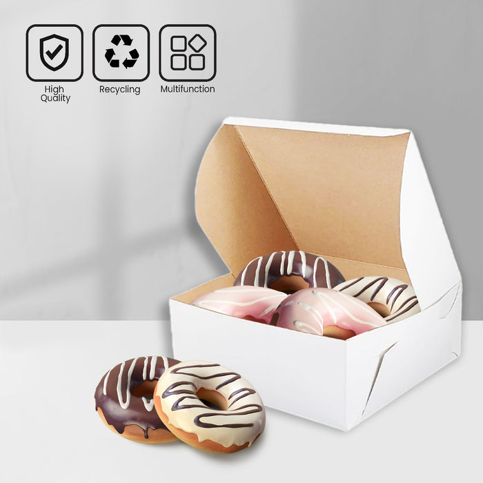 EB - White Cake Boxes - 6x6x2½