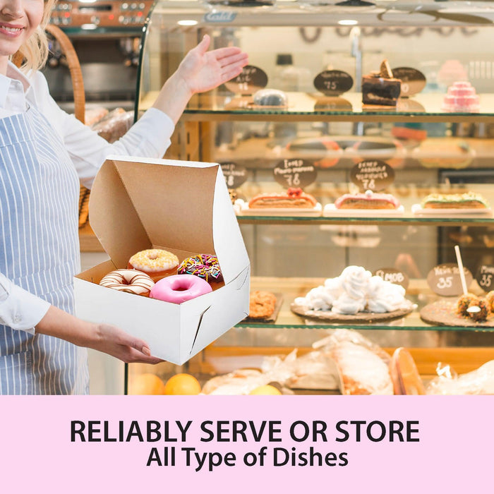 EB - White Cake Boxes - 7x7x3½