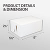 EB - White Cake Boxes - 8x5½x2½