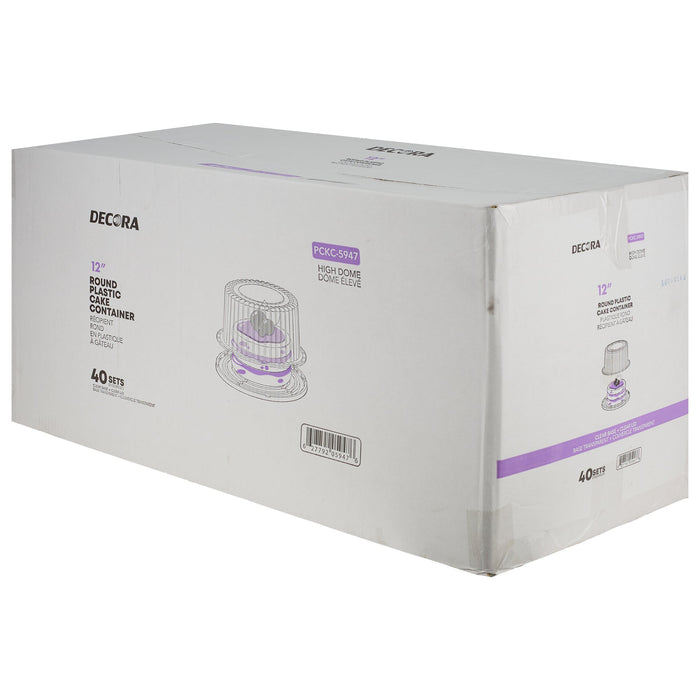 Decora - 12inch - Plastic Round Cake Box - Clear - Combo