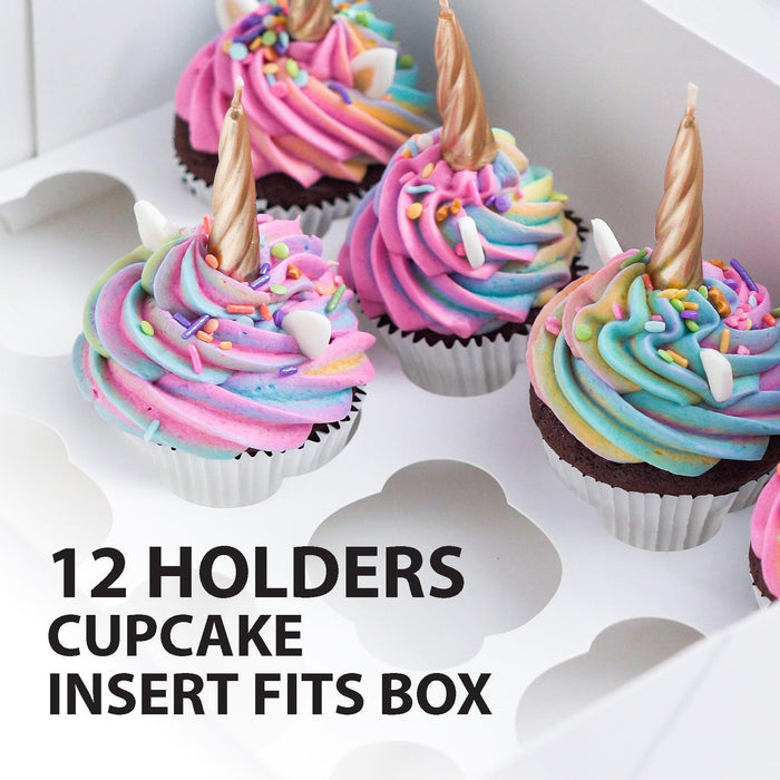 EB - 14 x 10 x 4 - 12 Cupcake Insert Fits Box - White - 5284I