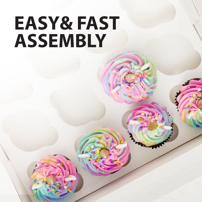 EB - 14 x 10 x 4 - 12 Cupcake Insert Fits Box - White - 5284I