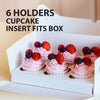 EB - 10 x 10 x 4 - 6 Cupcake Insert - White - 5282I