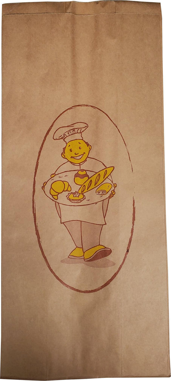 Atlas - CP Bread Bag 7x4x16 Kraft Printed Paper Medium