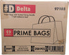 Prime Bags - Delta - Self Adhesive Paper Bags with Twisted Handles - 13x7x13