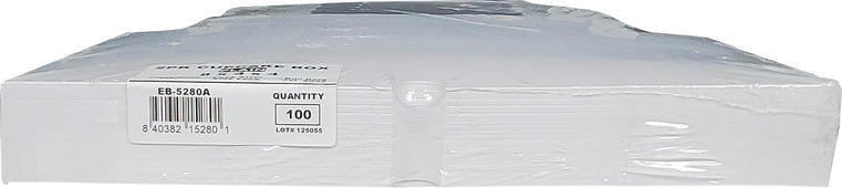 EB - Cup Cake Box with Window - White - 8 x 4 x 4 - Double / 2 Cupcake