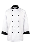Spirito - Chef Jacket White w/ Black Trim - S - CI12139