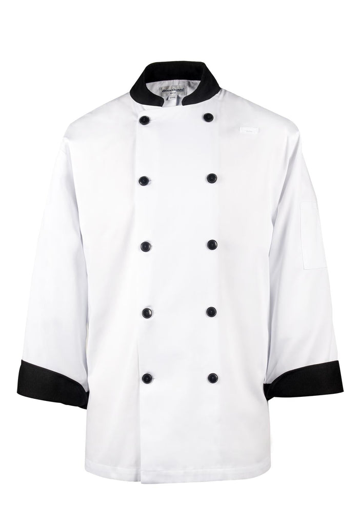 Spirito - Chef Jacket White w/ Black Trim - S - CI12139