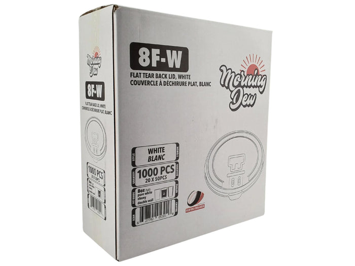 Morning Dew - 8 oz Flat Tear Back Lids