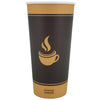 Morning Dew - 20 oz Hot Paper Cups - Ebony Print - H20E