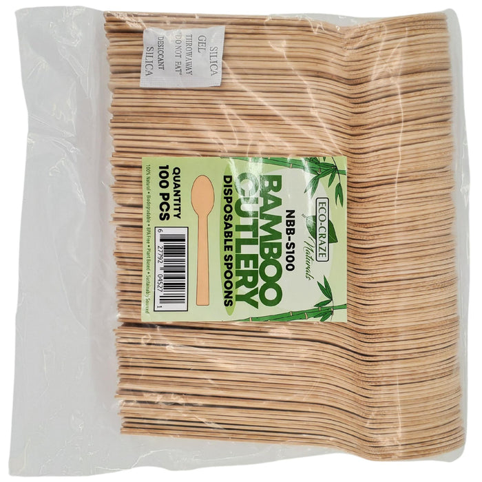 Eco-Craze - Bamboo Spoons - Disposable - NBB-S100