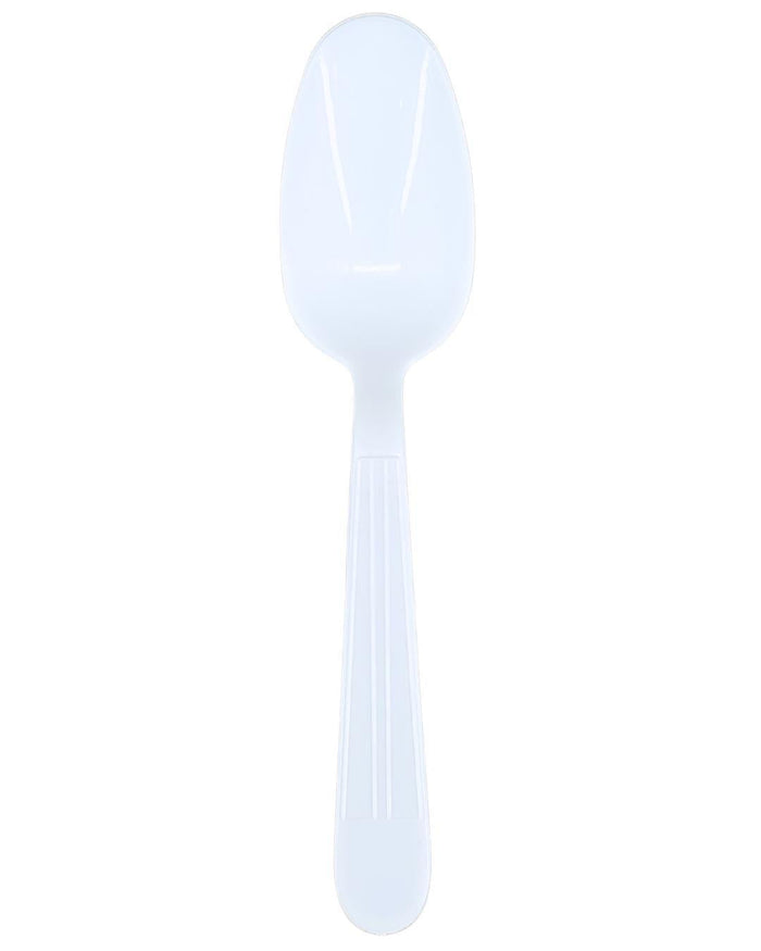 Value+ - Heavy - Plastic Tea Spoons - White - Retail Pack - RP2003