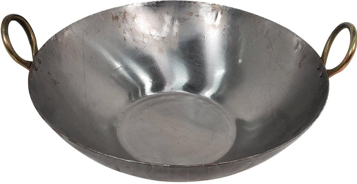 XC - Iron Wok (Kadai) - Flat #18 (48cm)