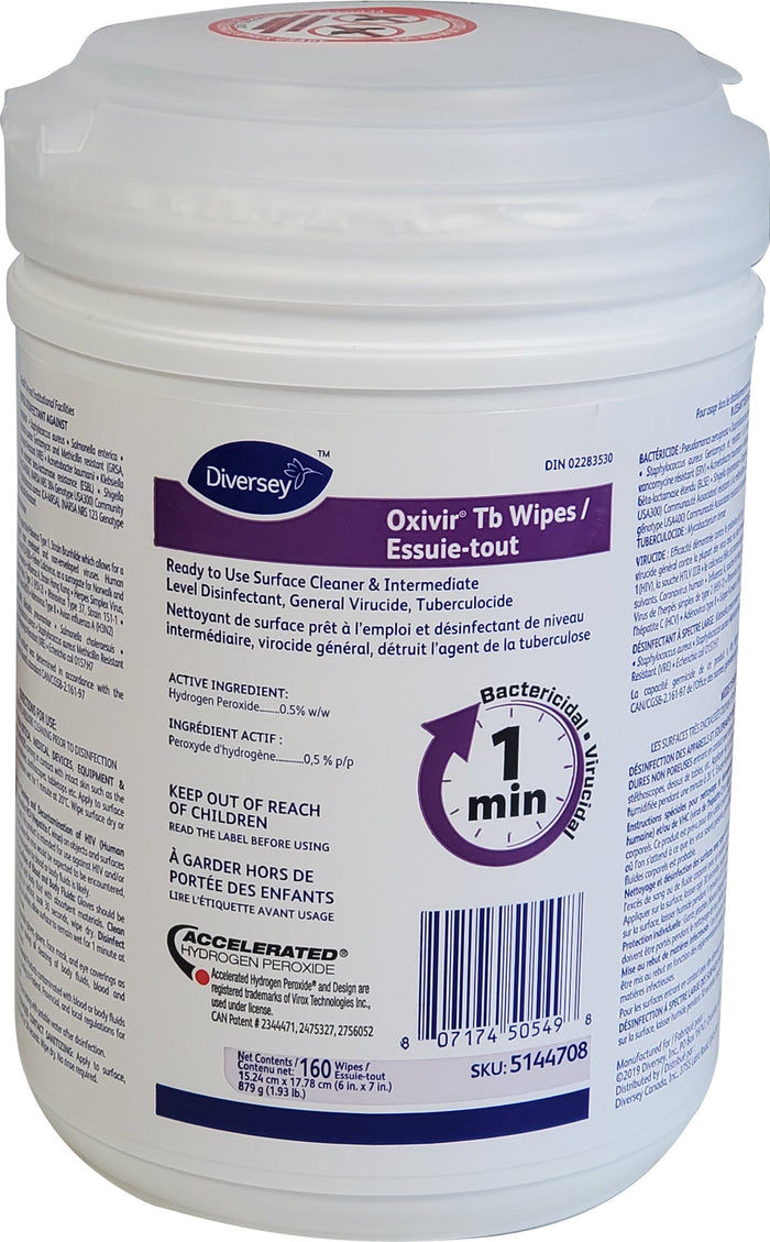 CLR - Diversey-Accel - Medical Grade - Disinfectant Wipes - 160ct