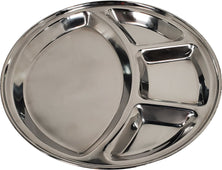 SS Meal Tray / Thali - 4 Compartment - Heavy 30cm