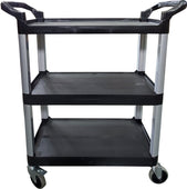 Spartano - Small (84*43*95 cm ) 3 Shelf Trolley, Black/Grey - 4896