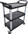 Spartano - Small, 3 Shelf Service Trolley, Black/Grey - 4896