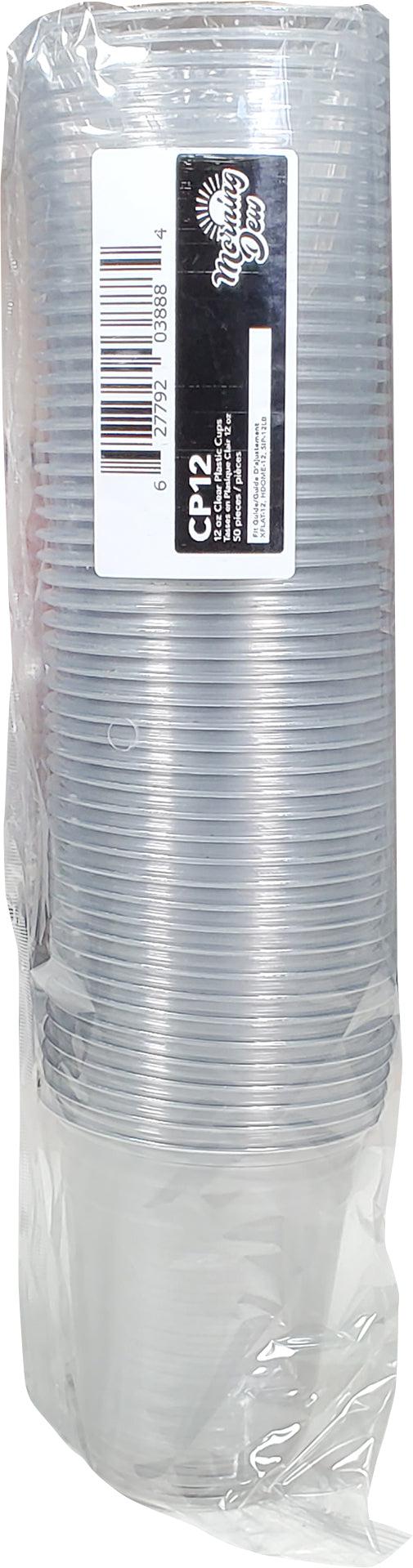 Morning Dew Clear PET Plastic Cups - 12oz