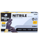 Rhino - NX9 - Black Nitrile Gloves - PF - Medium - 900M