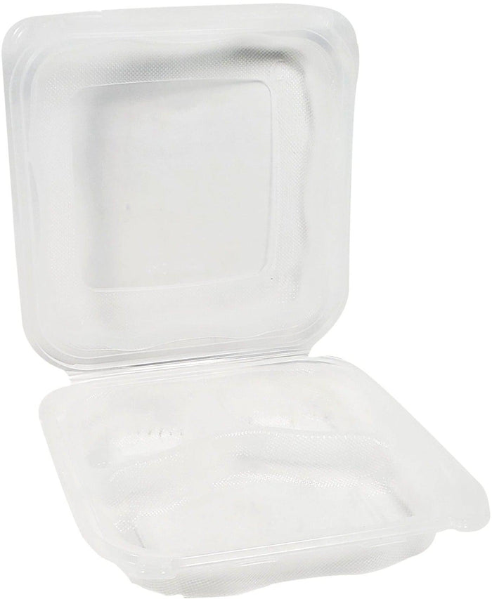 Genpak Clover Hinged Container XL Clear 9.25x9.65x3-3 Comp. CLX399