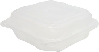 CLR - Genpak Clover - Hinged Container Extra Large - Clear Cont. 9.25x9.65x3 - CLX199-CL