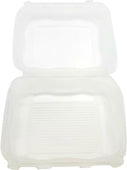 CLR - Genpak Clover - Hinged Container Extra Large - Clear Cont. 9.25x9.65x3 - CLX199-CL