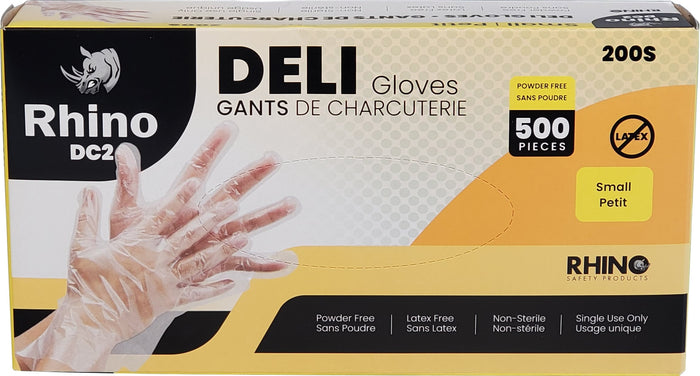 Rhino - DC2 - Clear Deli Gloves - Small - 200S