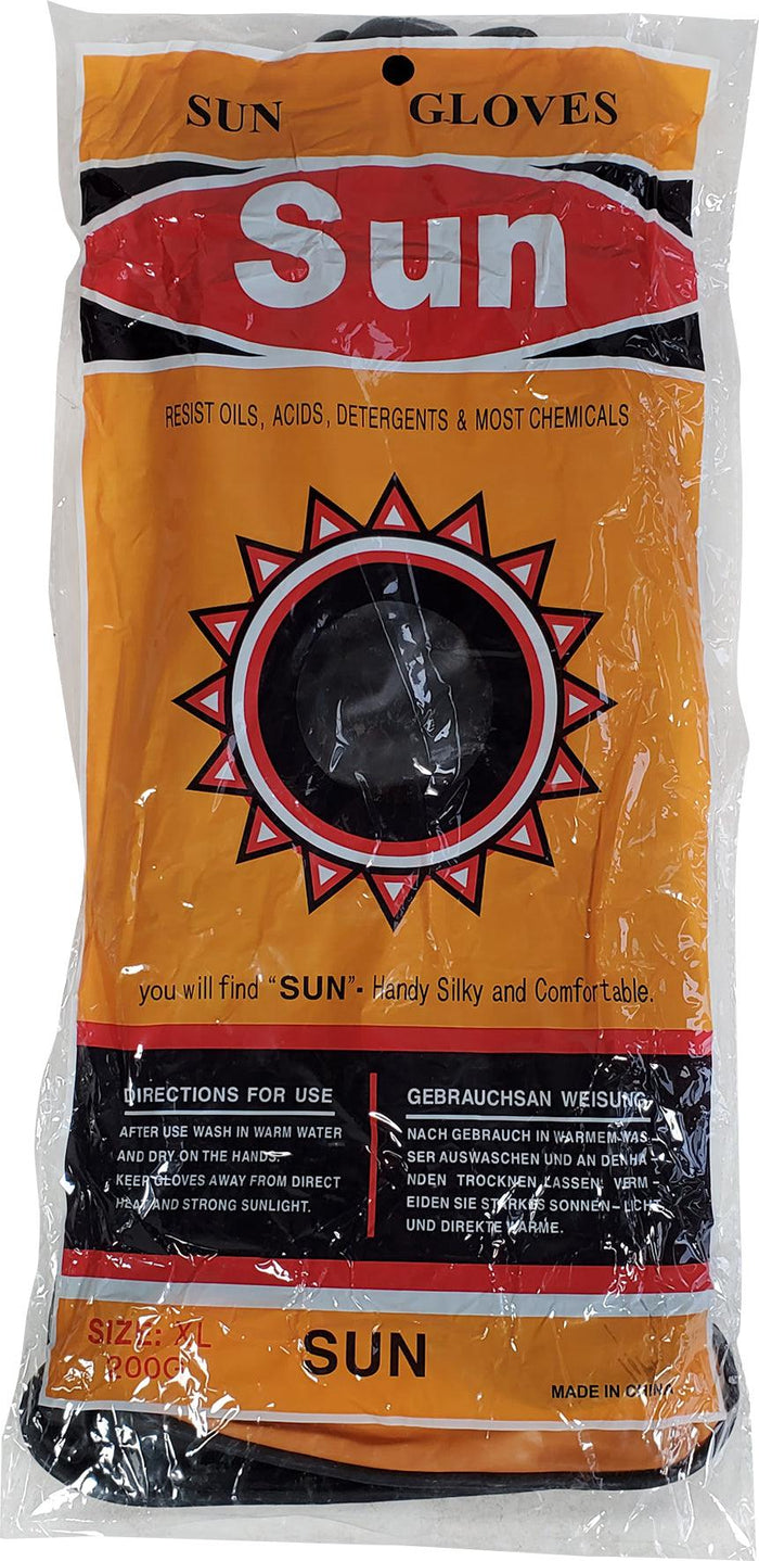 XE - Sun - Dishwashing Gloves - XXL - Black