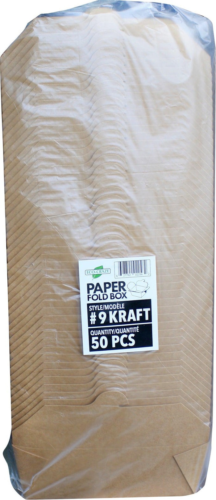 Eco-Craze - #9 Kraft Paper Fold Box - PFB09-K