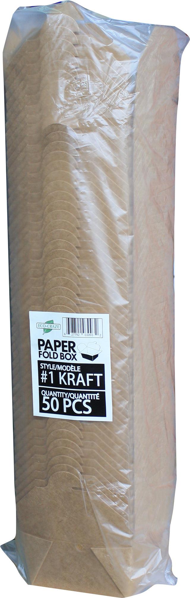 Eco-Craze - #1 Kraft Paper Fold Box - PFB01-K