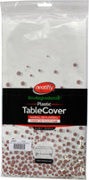 Table Cover - 54x108” Rectangular - White Golden Dot